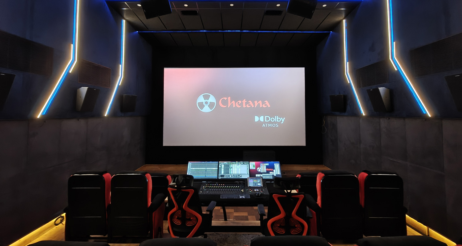 Studio B with 5.1 and stereo mixing devices