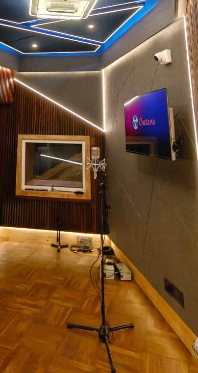 Vocal booth for Dolby Atmos Studio at Chetana